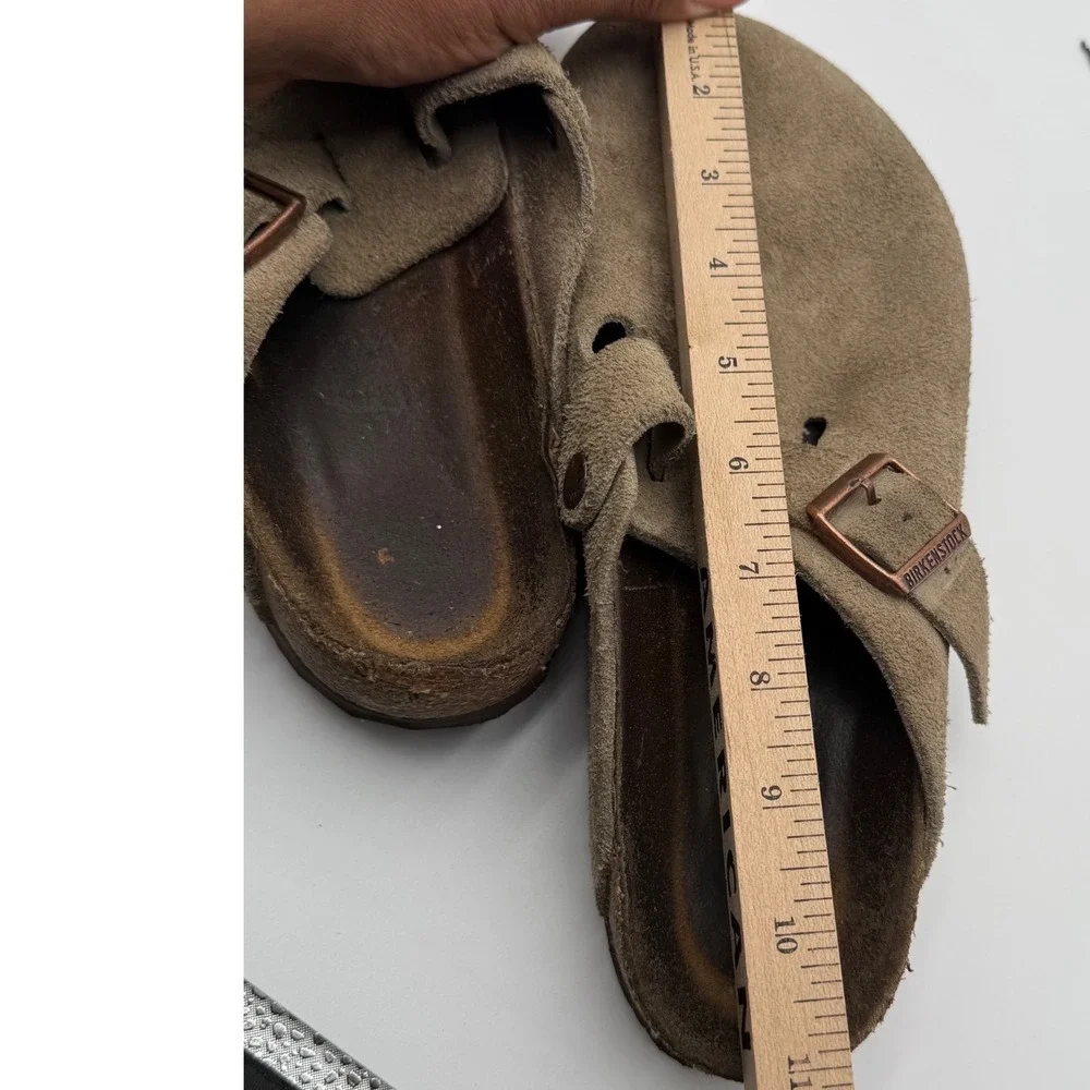 Birkenstock Boston Suede Clogs Taupe Size 41 Womens 10 Mens 8 - Picture 11 of 11